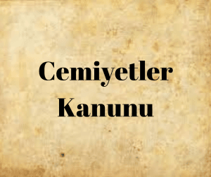 Cemiyetler Kanunu